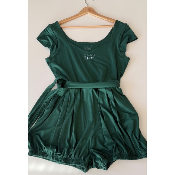 Purusha People Soul Spell Bloomer Romper Forest Green 3X - Picture 7 of 9